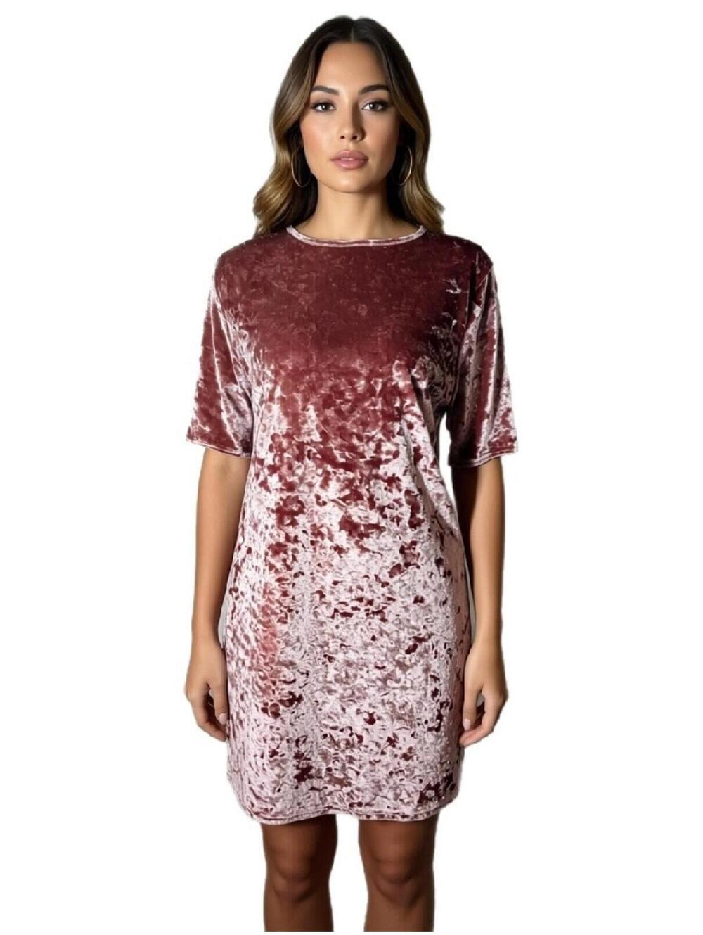 Pretty Little Thing Sz 6 Pink Velvet Dress Classic Feminine Barbie